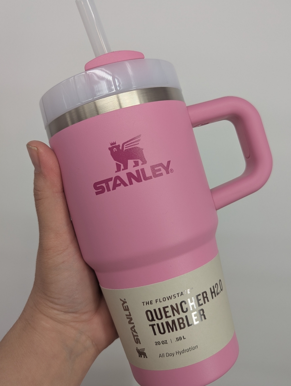New STANLEY Quencher Flowstate Water Tumbler cup 20 oz Peony 🩷 Pink